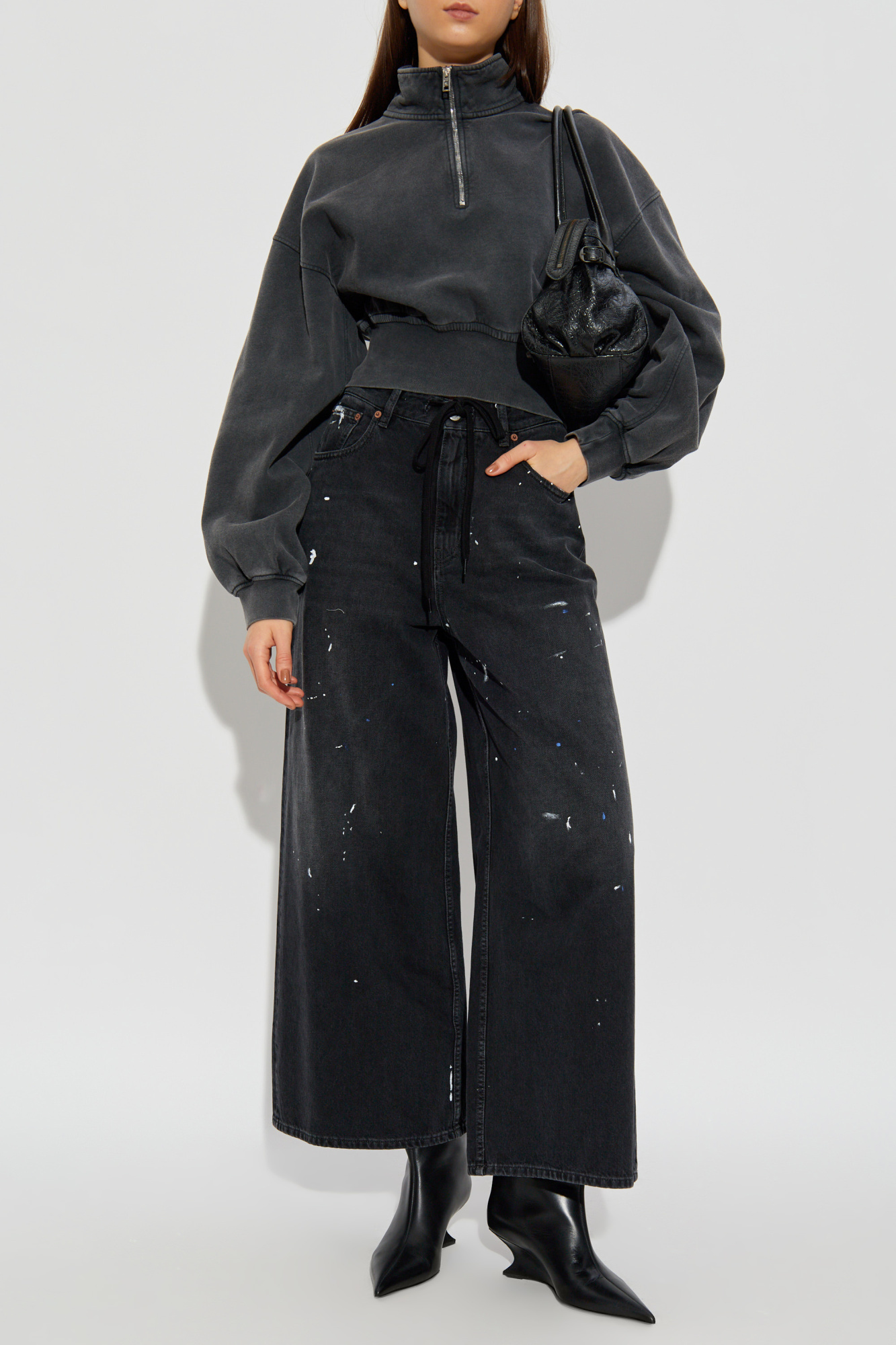 ぐれ。 Szary Bluza ze stójką T by Alexander Wang - Vitkac Polska